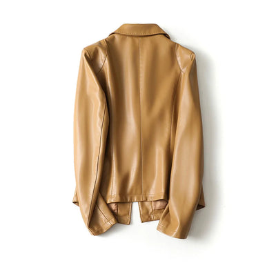 Vera Lambskin Leather Blazer