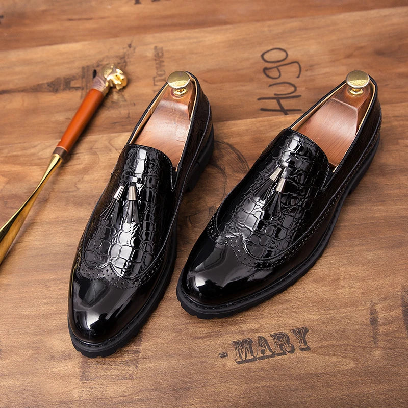Gaston Delorme Two-Tone Wingtip Brogue Loafers