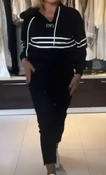 Chelsea – Stripe Print Two-Piece Sports Set