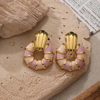 Clara Glaze Hoop Earrings