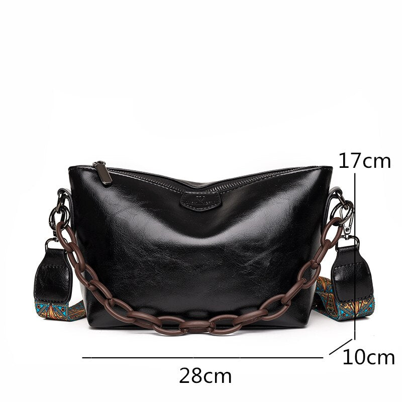 Vintage Leather Cross Body Bag