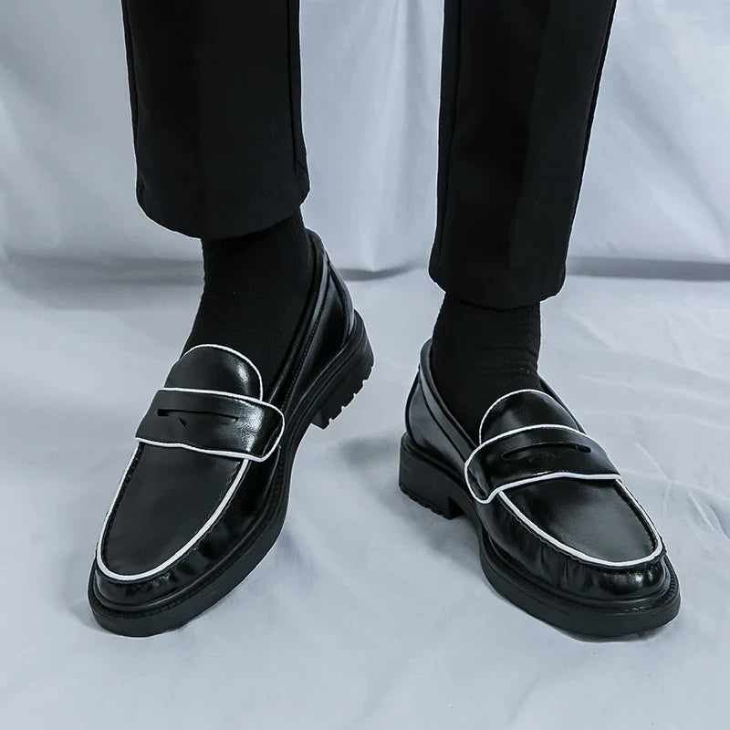 Norbert Fournier Leather Penny Loafers
