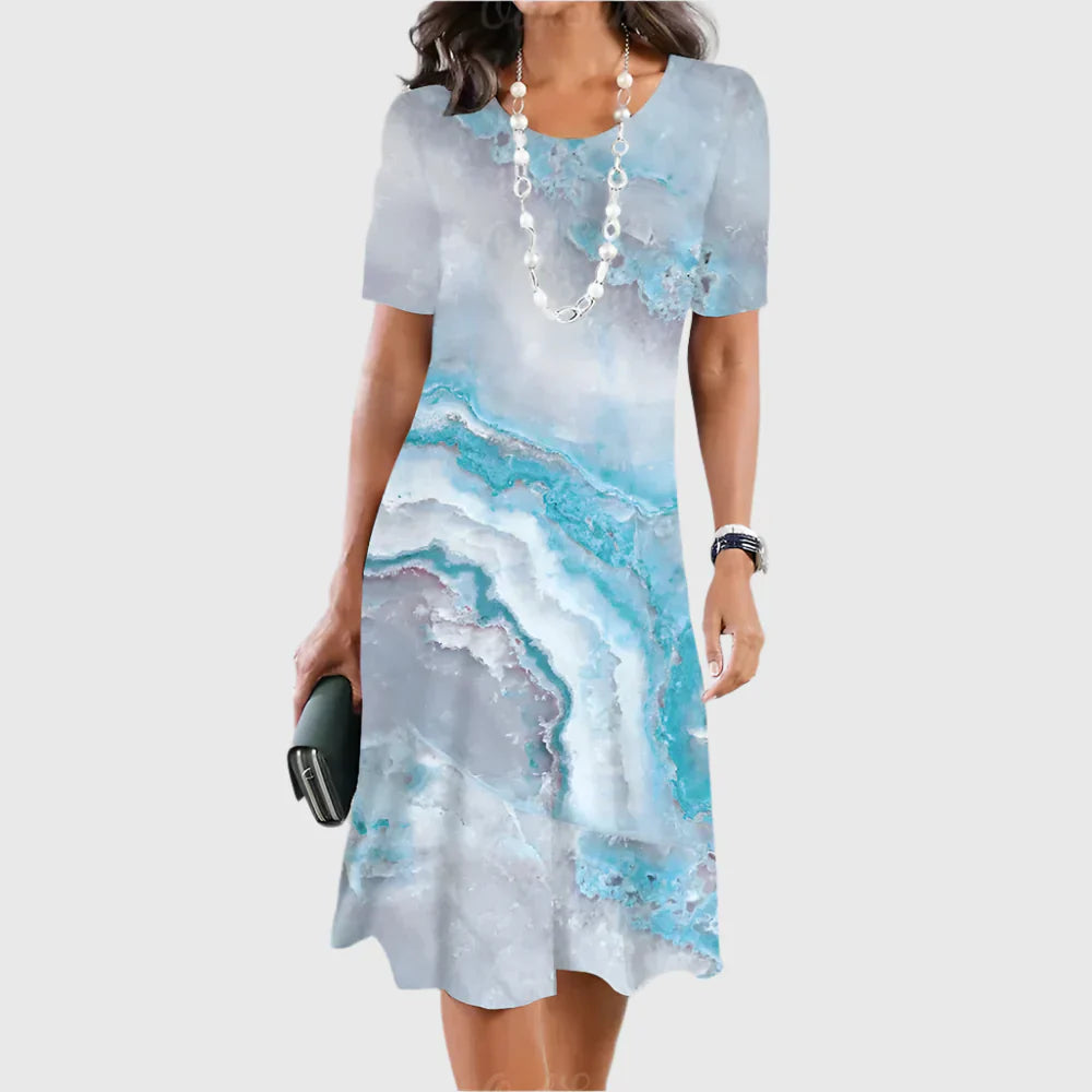 Serena | Midnight Marble Glow Dress