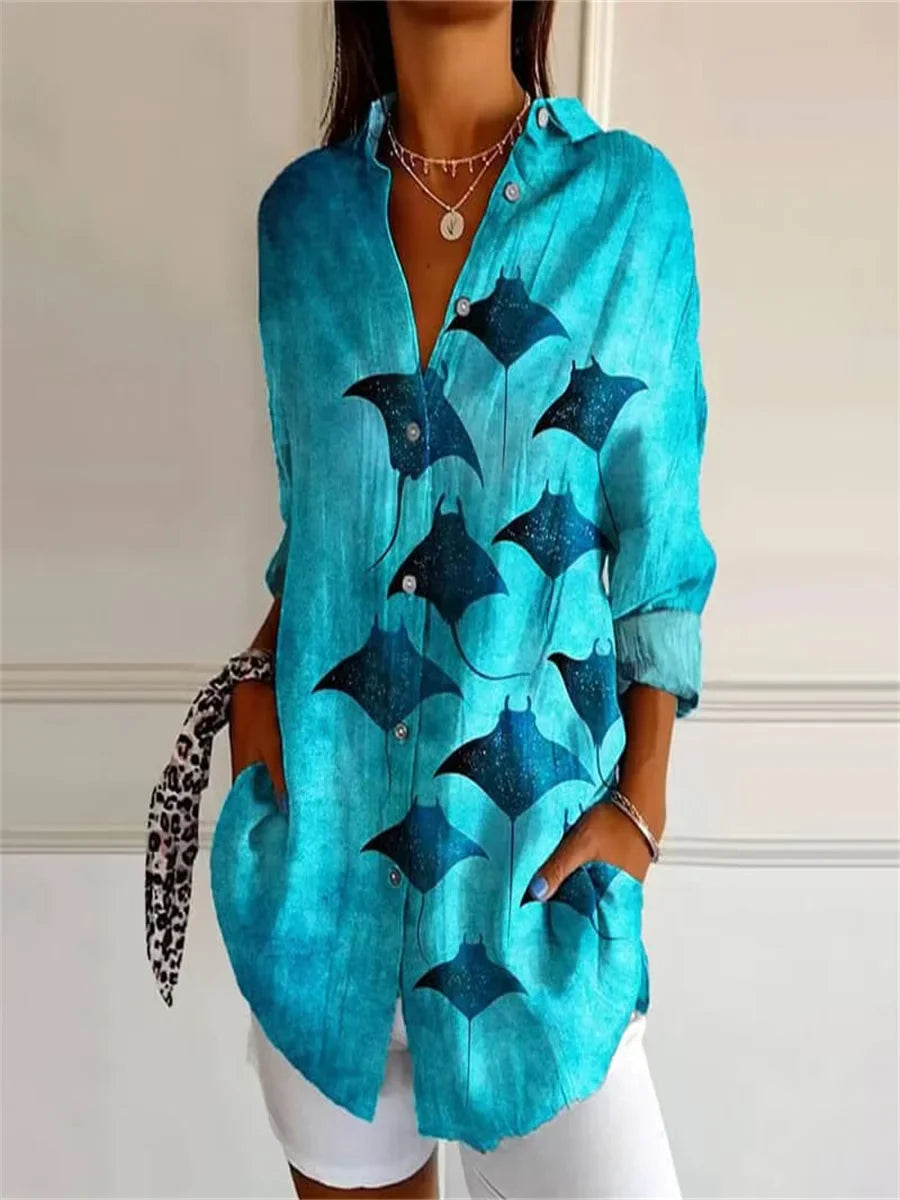 Saphenna™ | Elegant Loose Fit Plus Size Shirt