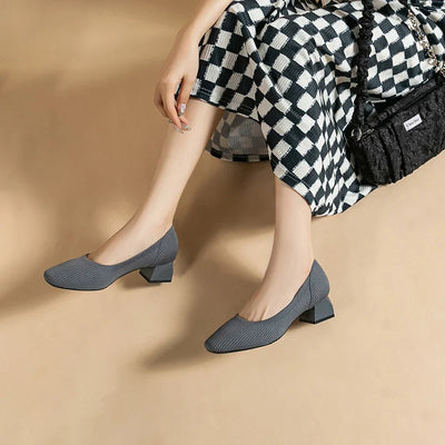 "Amari" Knitted Mid-Heels