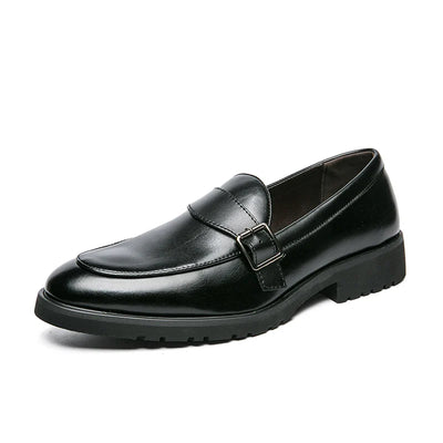 Maurice Allard Buckle Strap Leather Loafers