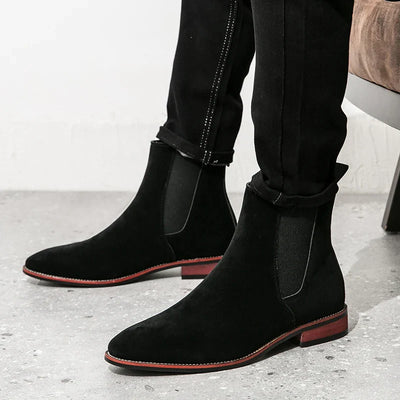 Antoine Rivière Leather Suede Chelsea Boots