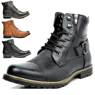 Bernard - Leather Lace-Up Boots