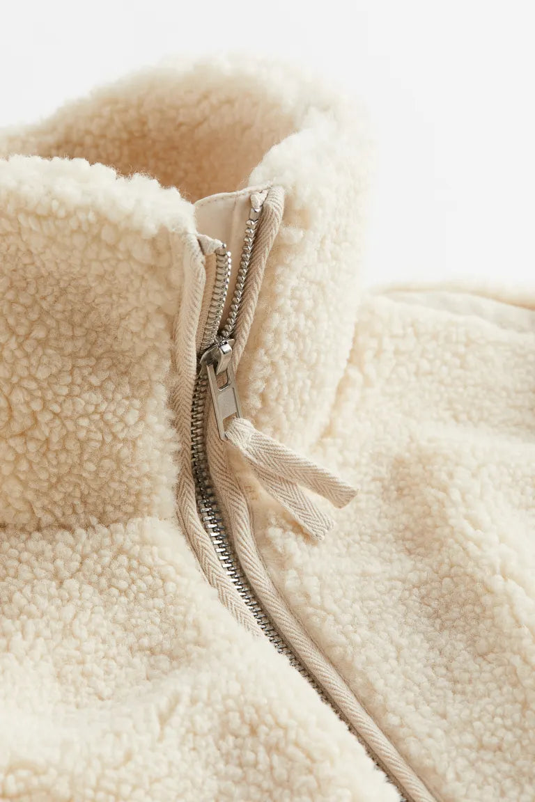 Sarah - Teddy Coat with Zipper