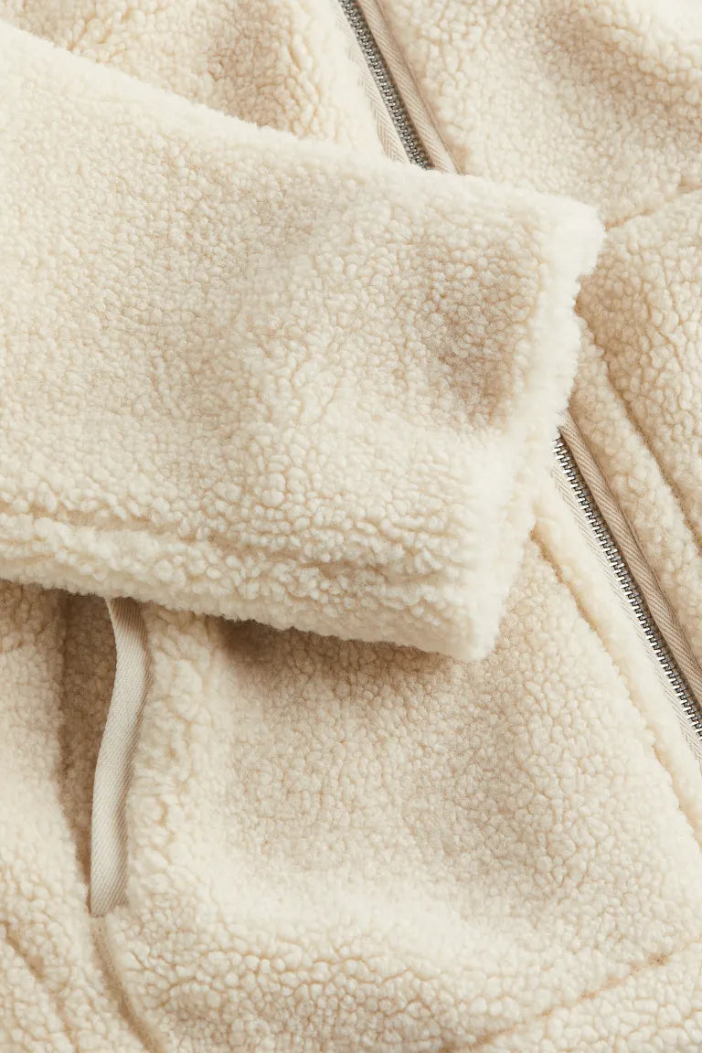 Sarah - Teddy Coat with Zipper