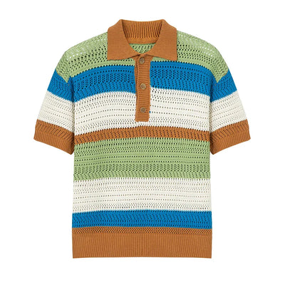 Roger de la Knitted Polo Shirt