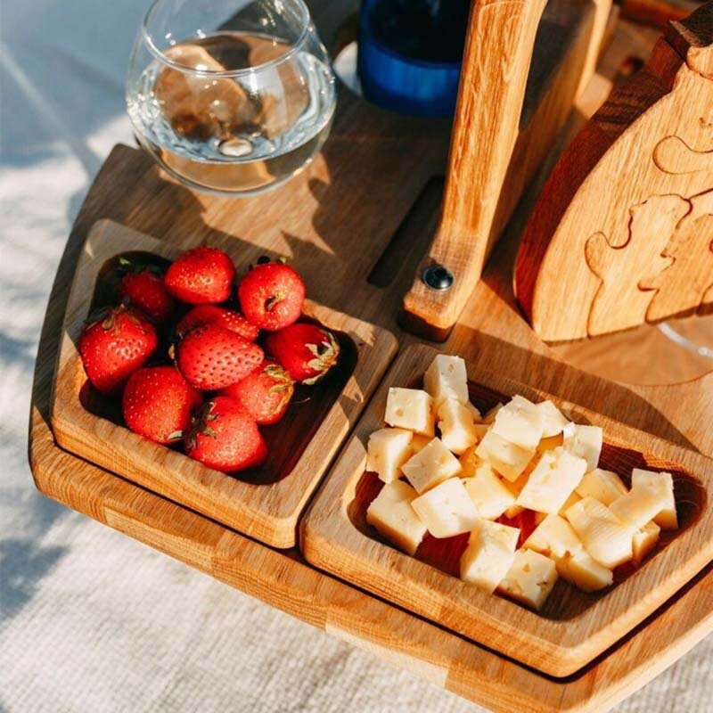 Vinthentic Alder Picnic Wine Tray