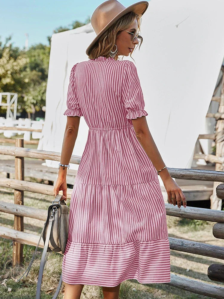 Bernice ~ Classic Striped Dress