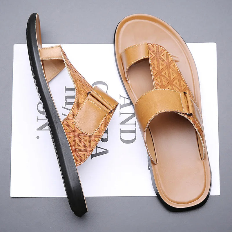 Darian – Classic Leather Sandals with Cushioned Sole