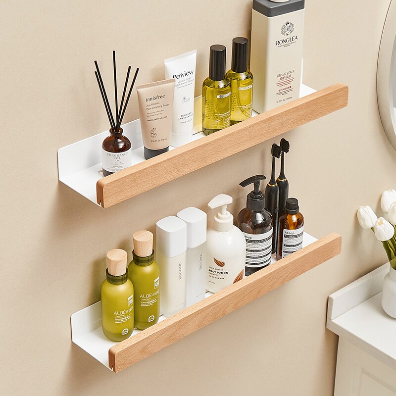 Vinthentic Timber Modern Bathroom Shelves