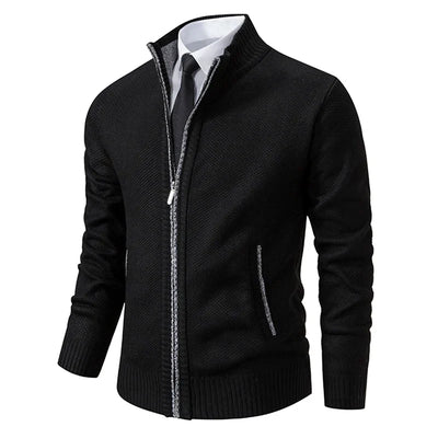 Men’s Fleece Vest – Slim Fit – Stand Collar – Full Zip – Soft Warm Casual Layer