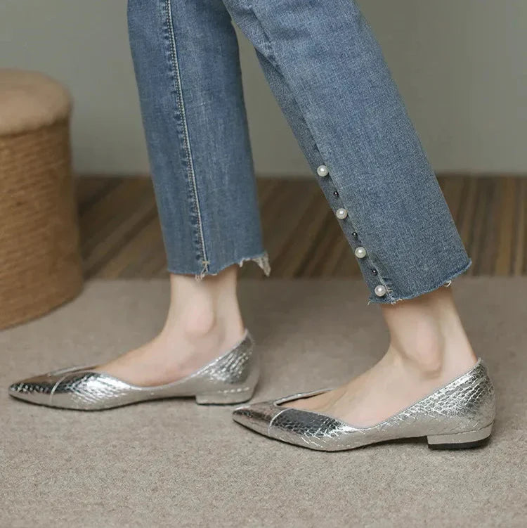 Milara - Pointed Leather Flats