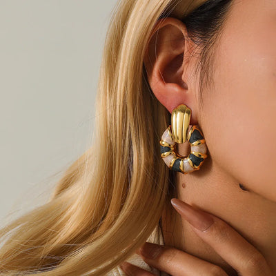 Clara Glaze Hoop Earrings