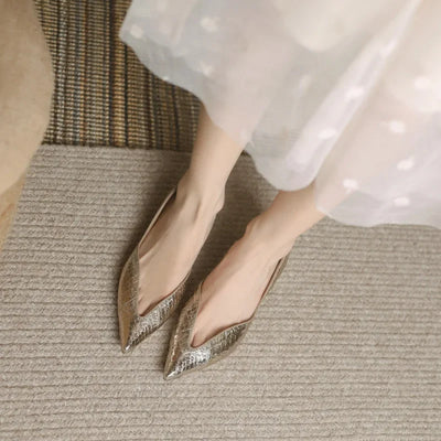 Milara - Pointed Leather Flats