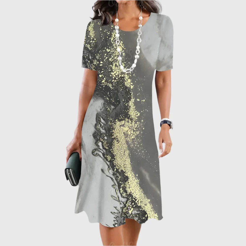 Serena | Midnight Marble Glow Dress