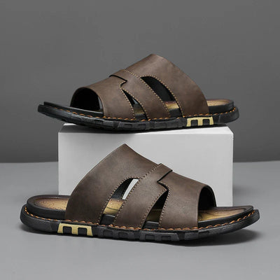 Syros Leather Slide Sandal