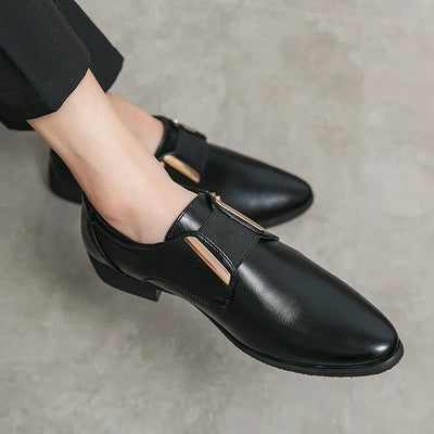 Laurent Degas Leather Monk Strap Dress Shoes