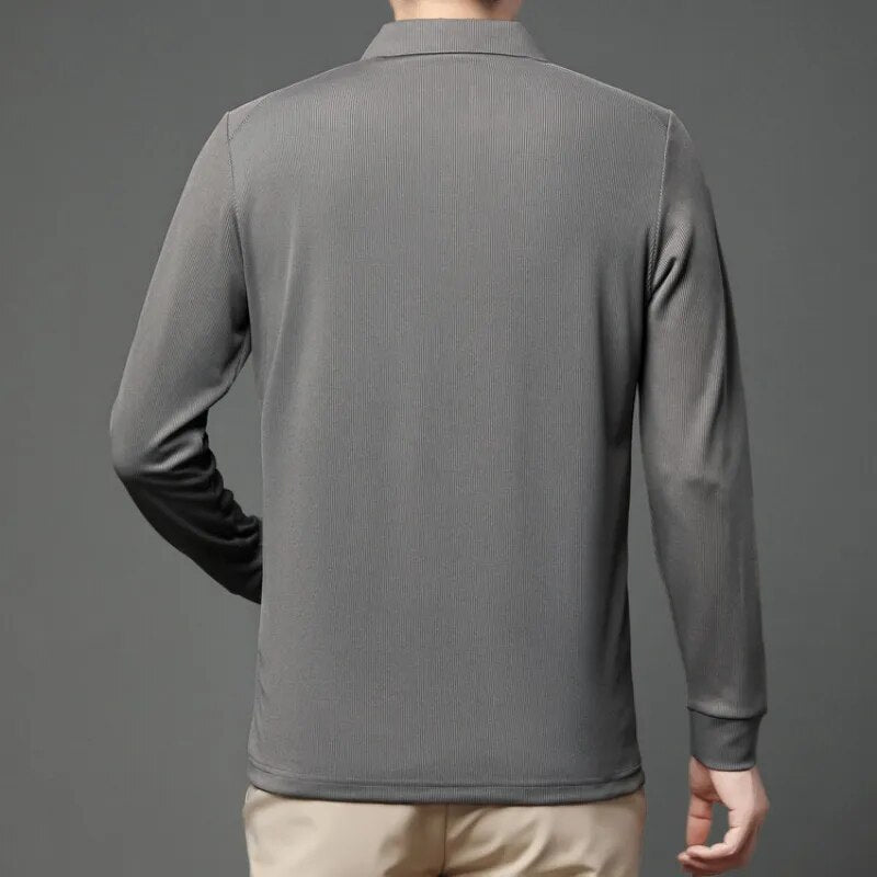 Edward Premium Long Sleeve Waffle Polo