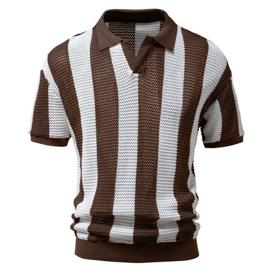 Vinthentic Lazio Men's Striped Polo Shirt