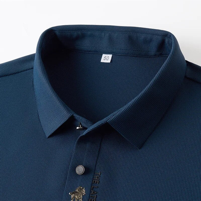 Barcciano Premium Silk Long Sleeve Polo