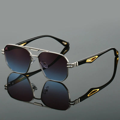 Basile Trottier Retro Aviator-Inspired Square Sunglasses