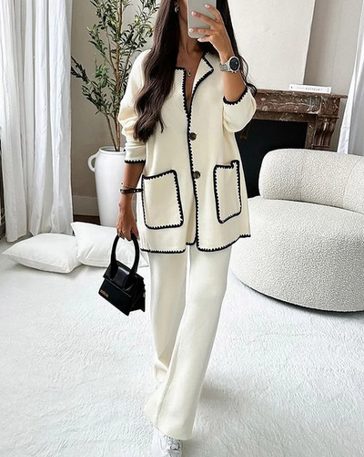 Julia | Women’s Elegant Long Blazer Pants Set