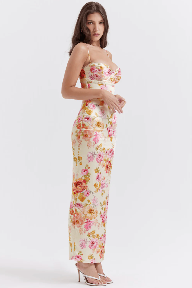 Selene | Charming Spaghetti Strap Floral Dress