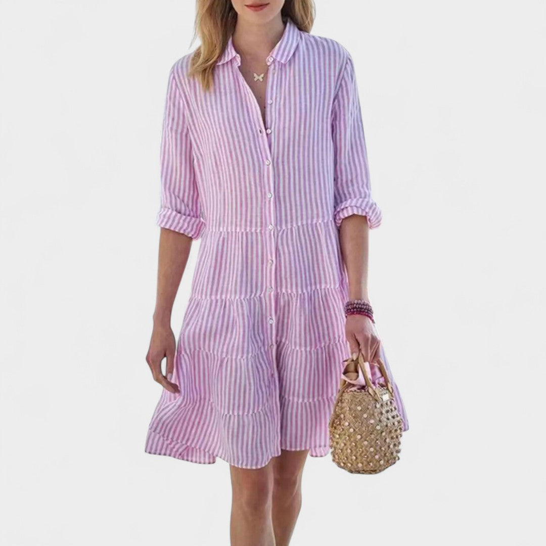 CAROLINE | EASY BUTTON TIERED DRESS
