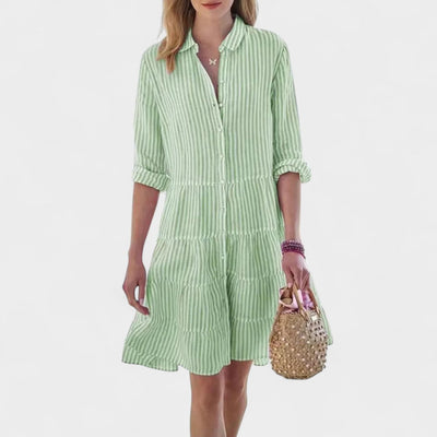 CAROLINE | EASY BUTTON TIERED DRESS