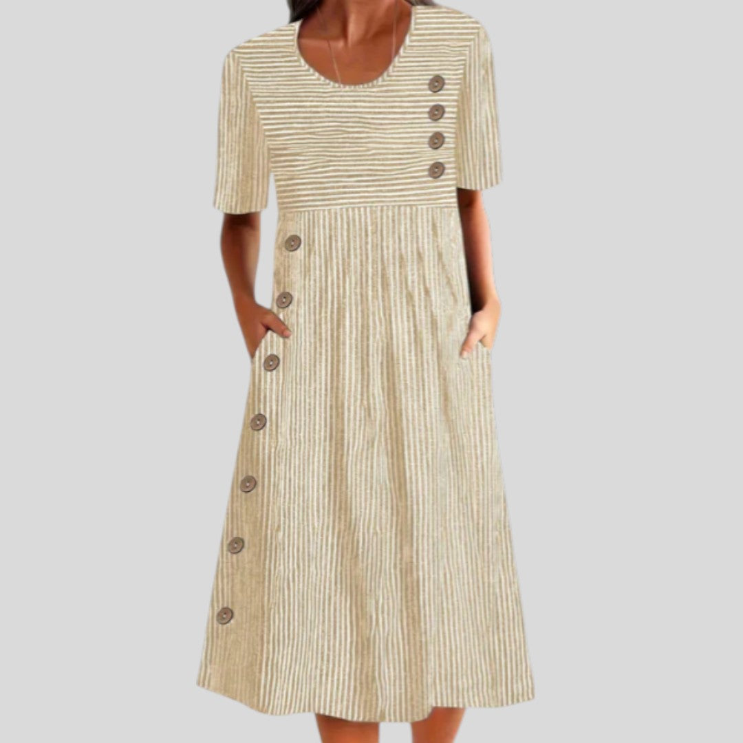 Gela | Striped Airy Summer Dress