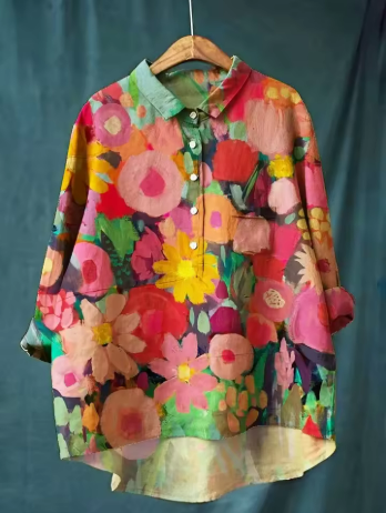 Elegant Shirt with Floral Print