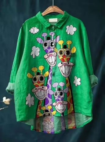 Poppy | Elegant Animal-Patterned Shirt