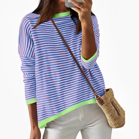 Inès Lavigne – Timeless Stripe Sweater with Accent Hem
