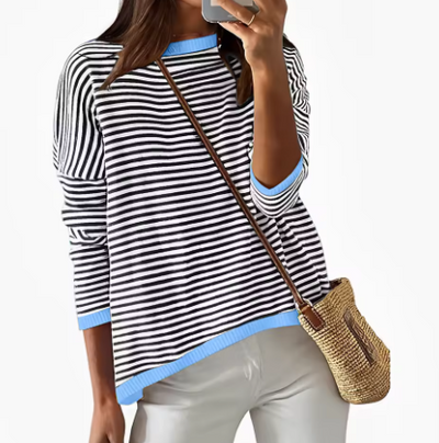 Inès Lavigne – Timeless Stripe Sweater with Accent Hem