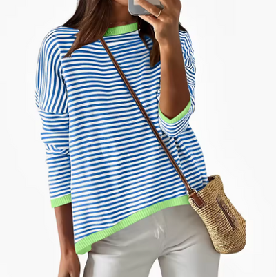 Inès Lavigne – Timeless Stripe Sweater with Accent Hem