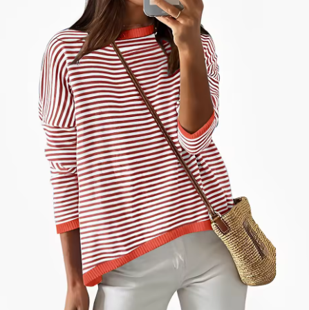 Inès Lavigne – Timeless Stripe Sweater with Accent Hem