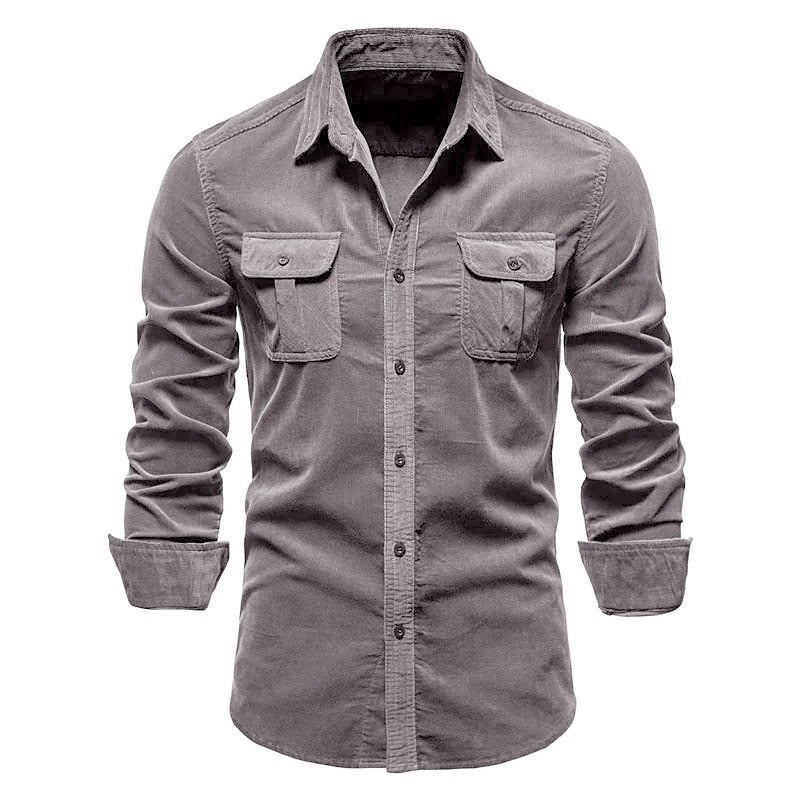 Vinthentic Divito Men's Corduroy Button-up Shirt