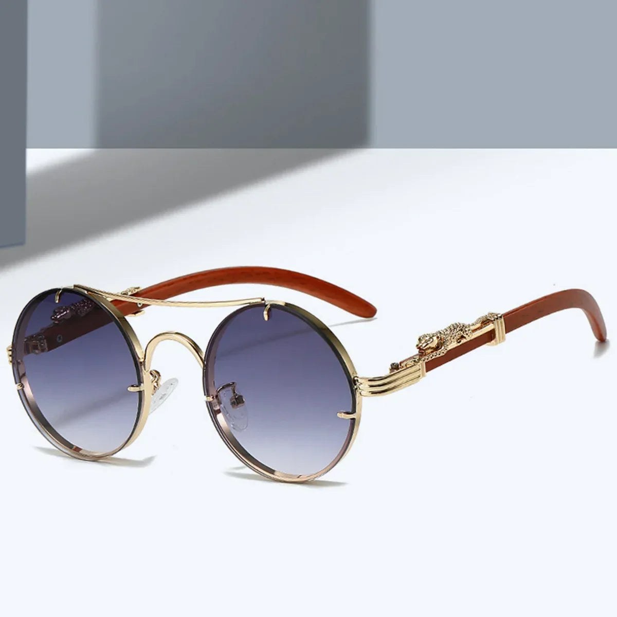 Nerio Tavolaro Vintage Round Baroque Sunglasses