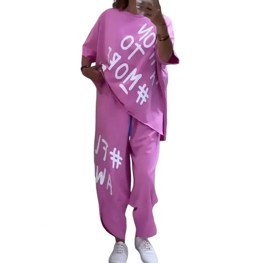 Juliana - Casual Summer Letter Print Outfit