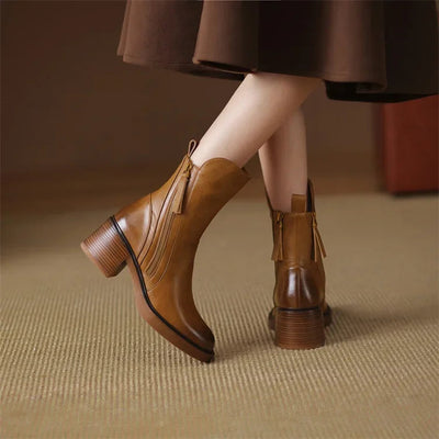 Grazia™ | Leather ankle boots
