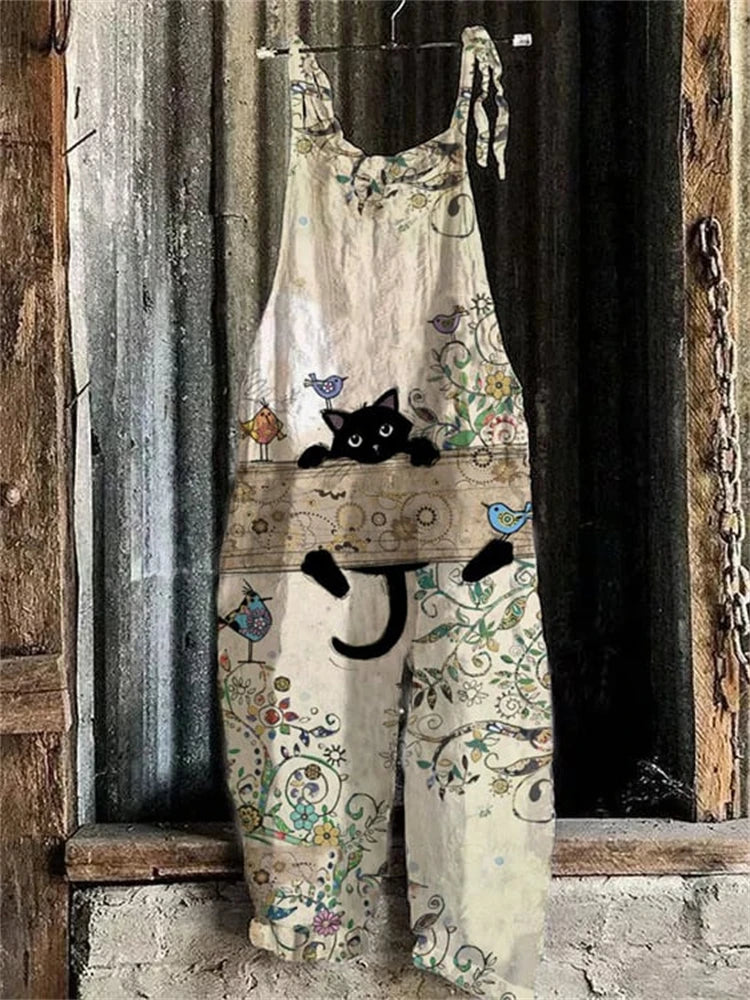 Lyra – Elegant Sleeveless Animal Print Jumpsuit