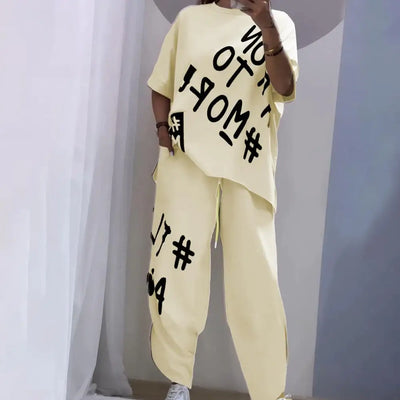 Juliana - Casual Summer Letter Print Outfit