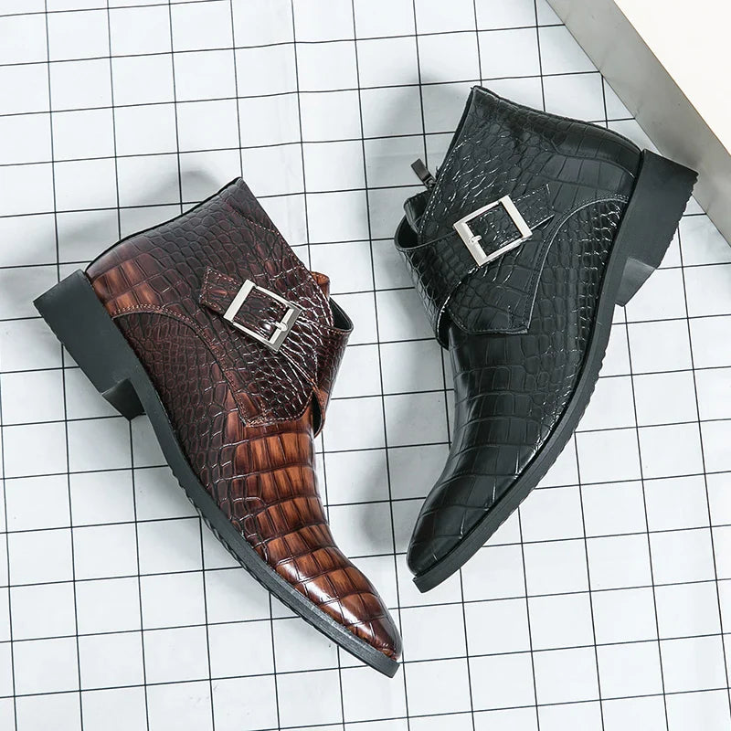 Marius Baudin Leather Buckle Boots