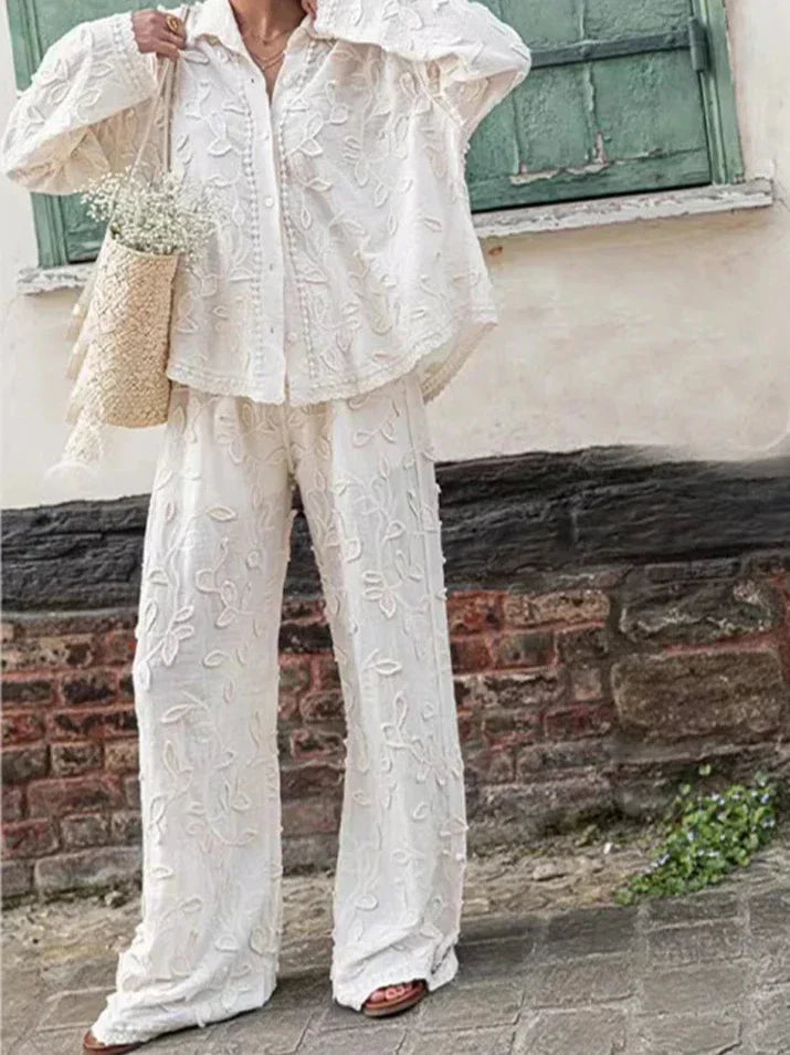 Ellie™ - Elegant Casual Set With Handmade Details