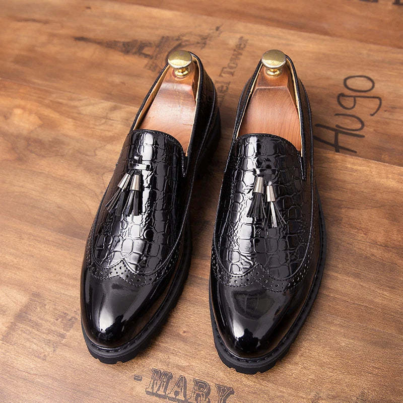 Gaston Delorme Two-Tone Wingtip Brogue Loafers